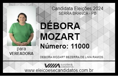 Candidato DÉBORA MOZART 2024 - SERRA BRANCA - Eleições