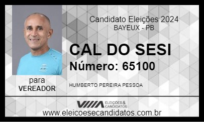 Candidato CAL DO SESI 2024 - BAYEUX - Eleições