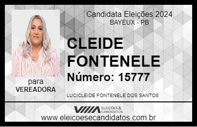 Candidato CLEIDE FONTENELE 2024 - BAYEUX - Eleições