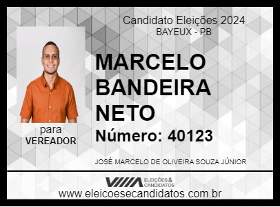 Candidato MARCELO BANDEIRA NETO 2024 - BAYEUX - Eleições