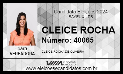 Candidato CLEICE ROCHA 2024 - BAYEUX - Eleições