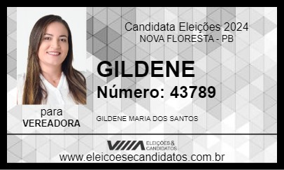 Candidato GILDENE 2024 - NOVA FLORESTA - Eleições