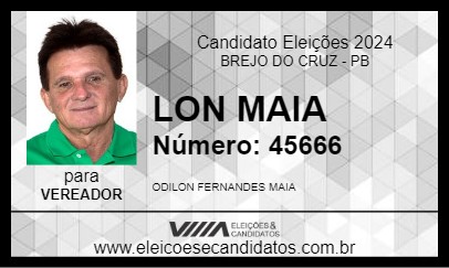 Candidato LON MAIA 2024 - BREJO DO CRUZ - Eleições