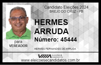 Candidato HERMES ARRUDA 2024 - BREJO DO CRUZ - Eleições