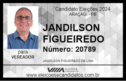 Candidato JANDILSON FIGUEIREDO 2024 - ARAÇAGI - Eleições