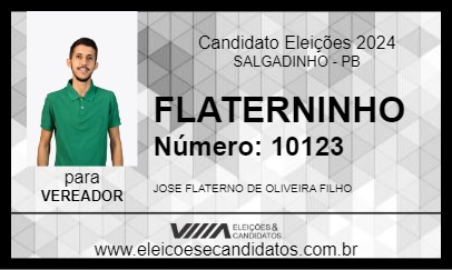 Candidato FLATERNINHO 2024 - SALGADINHO - Eleições