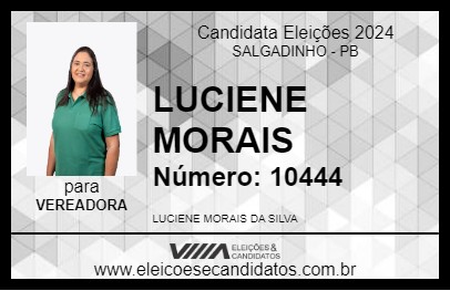 Candidato LUCIENE MORAIS 2024 - SALGADINHO - Eleições