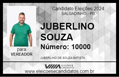 Candidato JUBERLINO SOUZA 2024 - SALGADINHO - Eleições