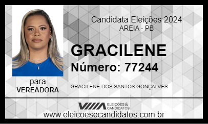 Candidato GRACILENE 2024 - AREIA - Eleições