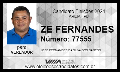 Candidato ZE FERNANDES 2024 - AREIA - Eleições