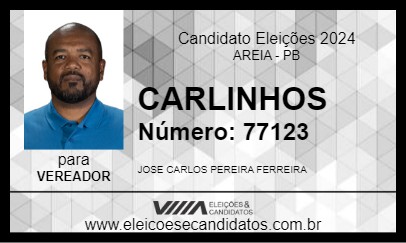 Candidato CARLINHOS 2024 - AREIA - Eleições