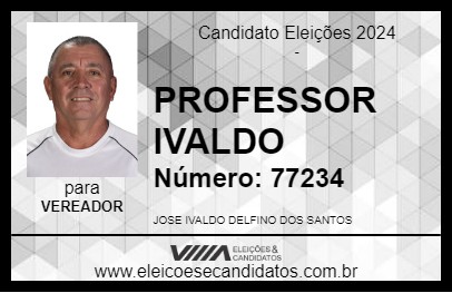 Candidato PROFESSOR IVALDO 2024 - AREIA - Eleições