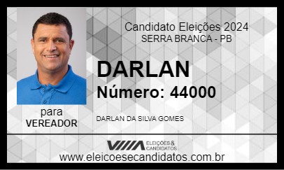 Candidato DARLAN 2024 - SERRA BRANCA - Eleições