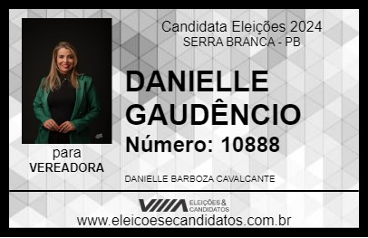 Candidato DANIELLE GAUDÊNCIO 2024 - SERRA BRANCA - Eleições