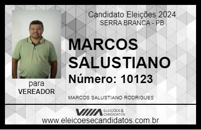 Candidato MARCOS SALUSTIANO 2024 - SERRA BRANCA - Eleições