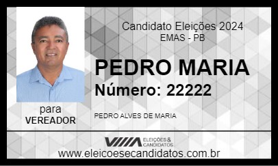 Candidato PEDRO MARIA 2024 - EMAS - Eleições