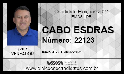 Candidato CABO ESDRAS 2024 - EMAS - Eleições