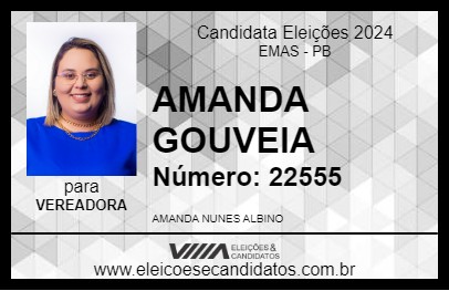 Candidato AMANDA GOUVEIA 2024 - EMAS - Eleições