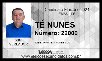 Candidato TÉ NUNES 2024 - EMAS - Eleições