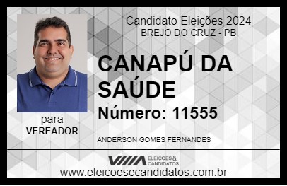 Candidato CANAPÚ DA SAÚDE 2024 - BREJO DO CRUZ - Eleições