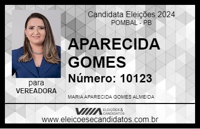 Candidato APARECIDA GOMES 2024 - POMBAL - Eleições