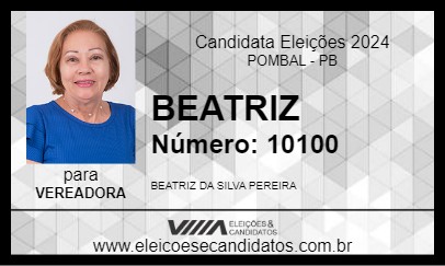 Candidato BEATRIZ 2024 - POMBAL - Eleições