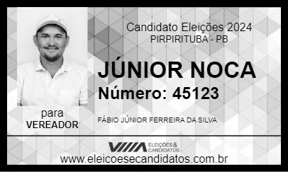 Candidato JÚNIOR NOCA 2024 - PIRPIRITUBA - Eleições