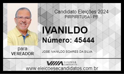 Candidato IVANILDO 2024 - PIRPIRITUBA - Eleições