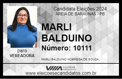 Candidato MARLI BALDUINO 2024 - AREIA DE BARAÚNAS - Eleições