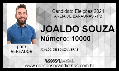 Candidato JOALDO SOUZA 2024 - AREIA DE BARAÚNAS - Eleições