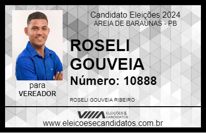 Candidato ROSELI GOUVEIA 2024 - AREIA DE BARAÚNAS - Eleições