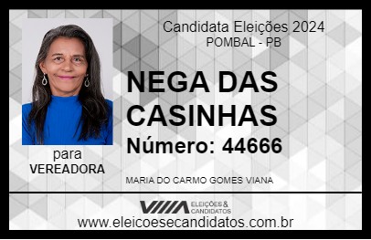 Candidato NEGA DAS CASINHAS 2024 - POMBAL - Eleições