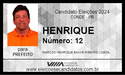 Candidato HENRIQUE 2024 - CONDE - Eleições