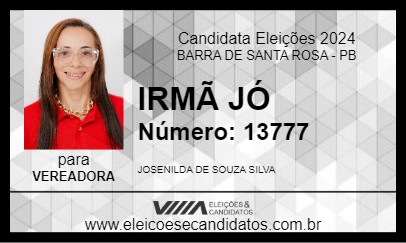 Candidato IRMÃ JÓ 2024 - BARRA DE SANTA ROSA - Eleições