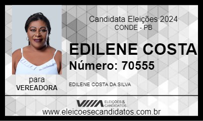 Candidato EDILENE COSTA 2024 - CONDE - Eleições