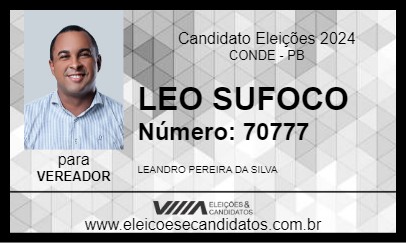 Candidato LEO SUFOCO 2024 - CONDE - Eleições