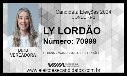 Candidato LY LORDÃO 2024 - CONDE - Eleições