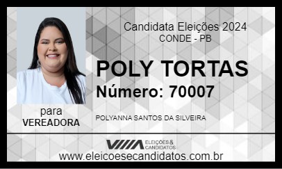 Candidato POLY TORTAS 2024 - CONDE - Eleições