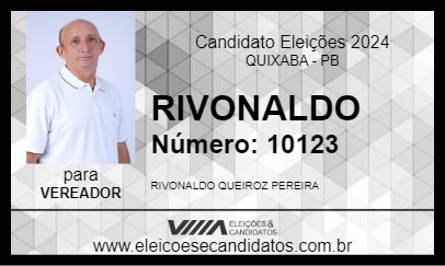 Candidato RIVONALDO 2024 - QUIXABA - Eleições