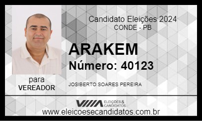 Candidato ARAKEM 2024 - CONDE - Eleições