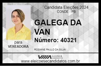 Candidato GALEGA DA VAN 2024 - CONDE - Eleições