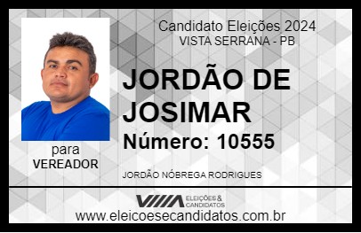 Candidato JORDÃO DE JOSIMAR 2024 - VISTA SERRANA - Eleições