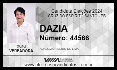 Candidato DAZIA 2024 - CRUZ DO ESPÍRITO SANTO - Eleições