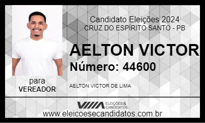 Candidato AELTON VICTOR 2024 - CRUZ DO ESPÍRITO SANTO - Eleições