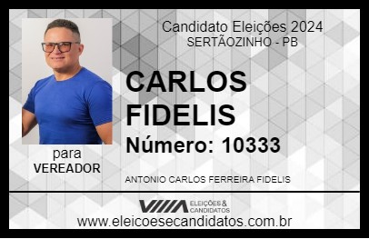 Candidato CARLOS FIDELIS 2024 - SERTÃOZINHO - Eleições