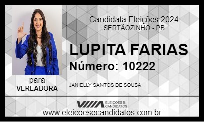 Candidato LUPITA FARIAS 2024 - SERTÃOZINHO - Eleições