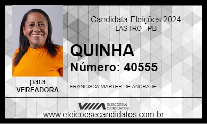 Candidato QUINHA 2024 - LASTRO - Eleições