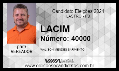 Candidato LACIM 2024 - LASTRO - Eleições