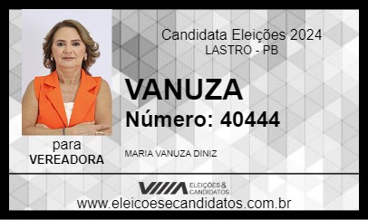 Candidato VANUZA 2024 - LASTRO - Eleições