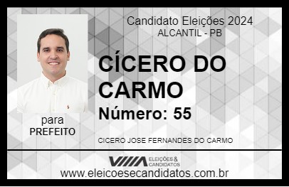 Candidato CÍCERO DO CARMO 2024 - ALCANTIL - Eleições